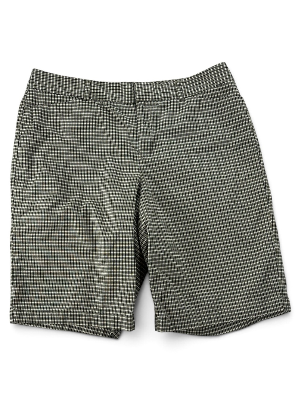 Dockers Black and White Mini-Check Bermuda Shorts